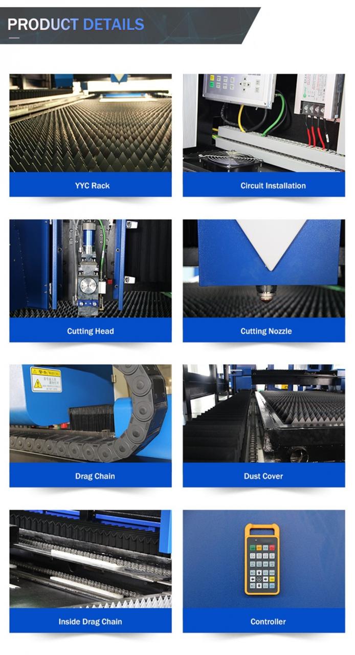 1000w 1500w 2000w 3000w Fiber Laser Cutting Machine For Metal Iron Carbon Cutting