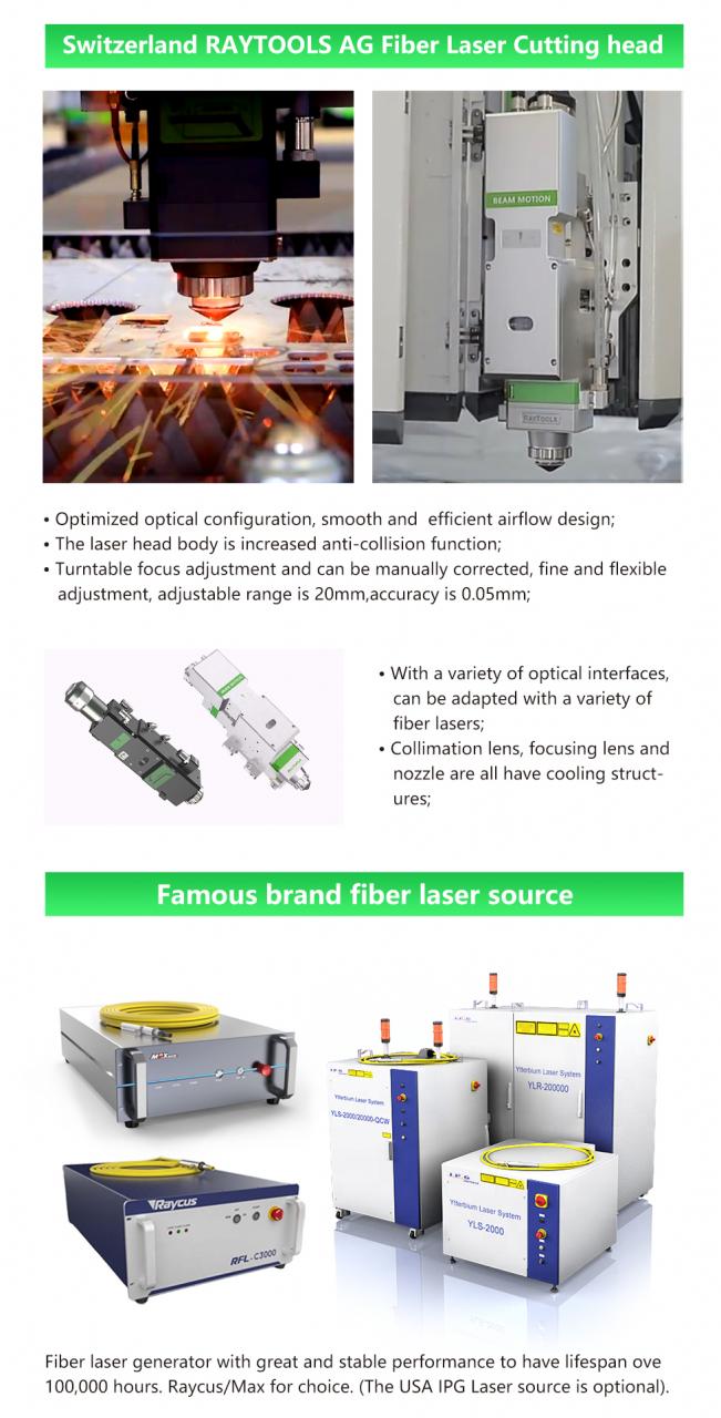 Carbon Iron Aluminum Metal Stainless Steel Cnc Fiber Laser Cutting Machine