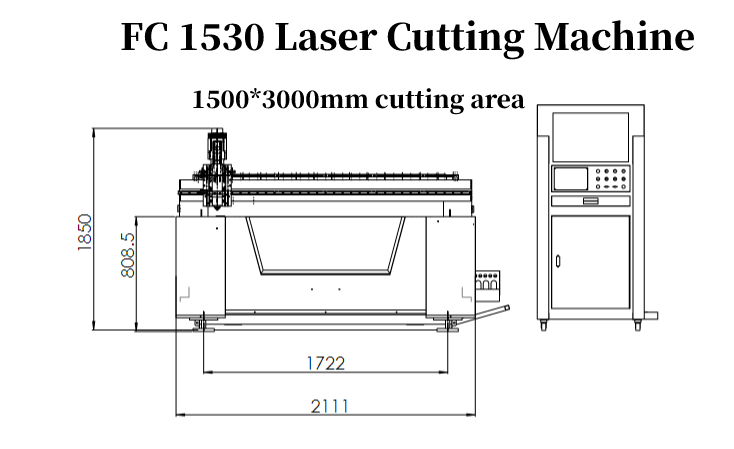 China Industrial Metal Aluminum 1kw 2kw Sheet Metal Fiber Laser Cutting Machine