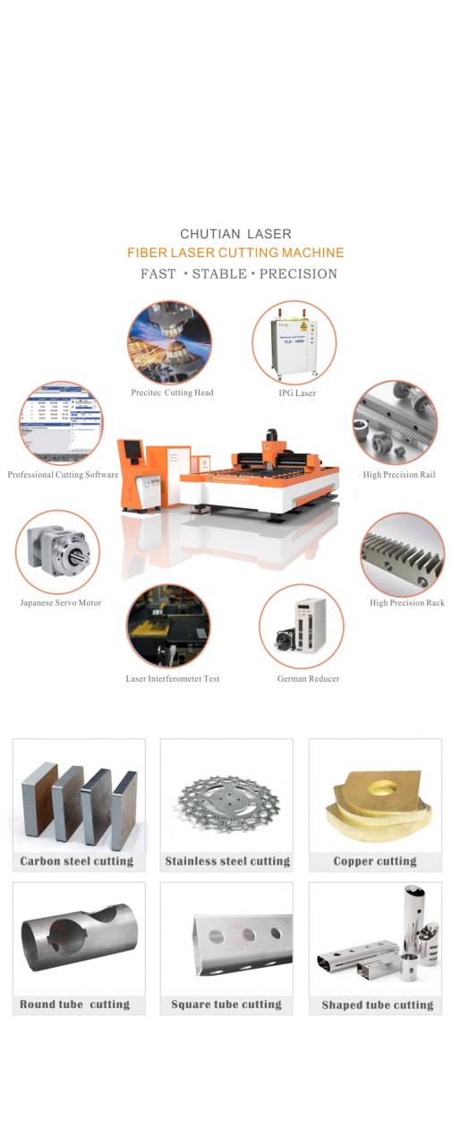 Cnc Laser Manufacture 500W 1000W 2000W Stainless Steel Fiber Laser Cutting Machine