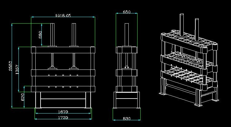 Four-Column Hydraulic Press Machine 100T Cold Extrusion Press