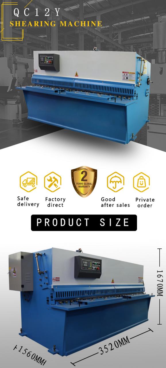 Hydraulic Guillotine Shear Machine Qc12y 8*6000mm Guillotine Industrial Sheet Metal Aluminium Stainless Steel Cutting Shearing M