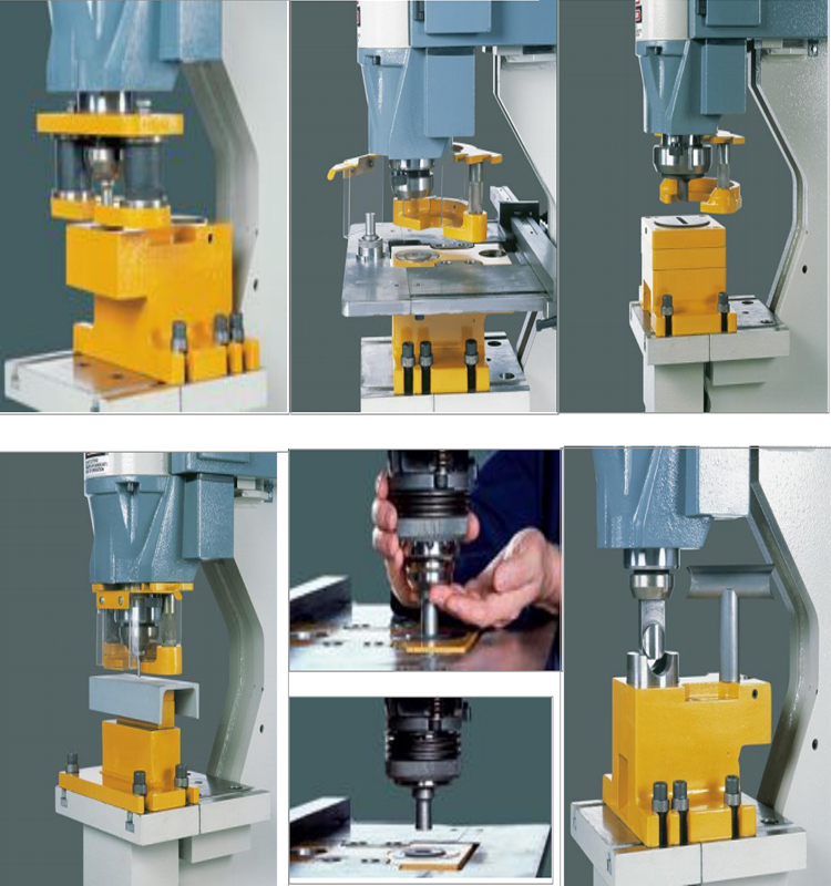 Metal Cutting Hydraulic Steelworkers Machine For Punching Cropping Notching Cutting